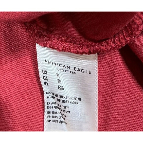 Disney x AE American Eagle Mickey Mouse Be Love Fun True You T-shirt Mens XL Red - Picture 4 of 14